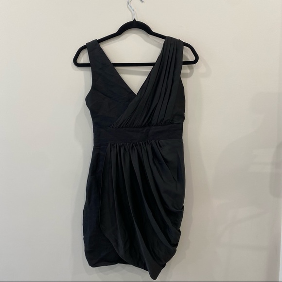 Mango suit black draped dress - Picture 2 of 4